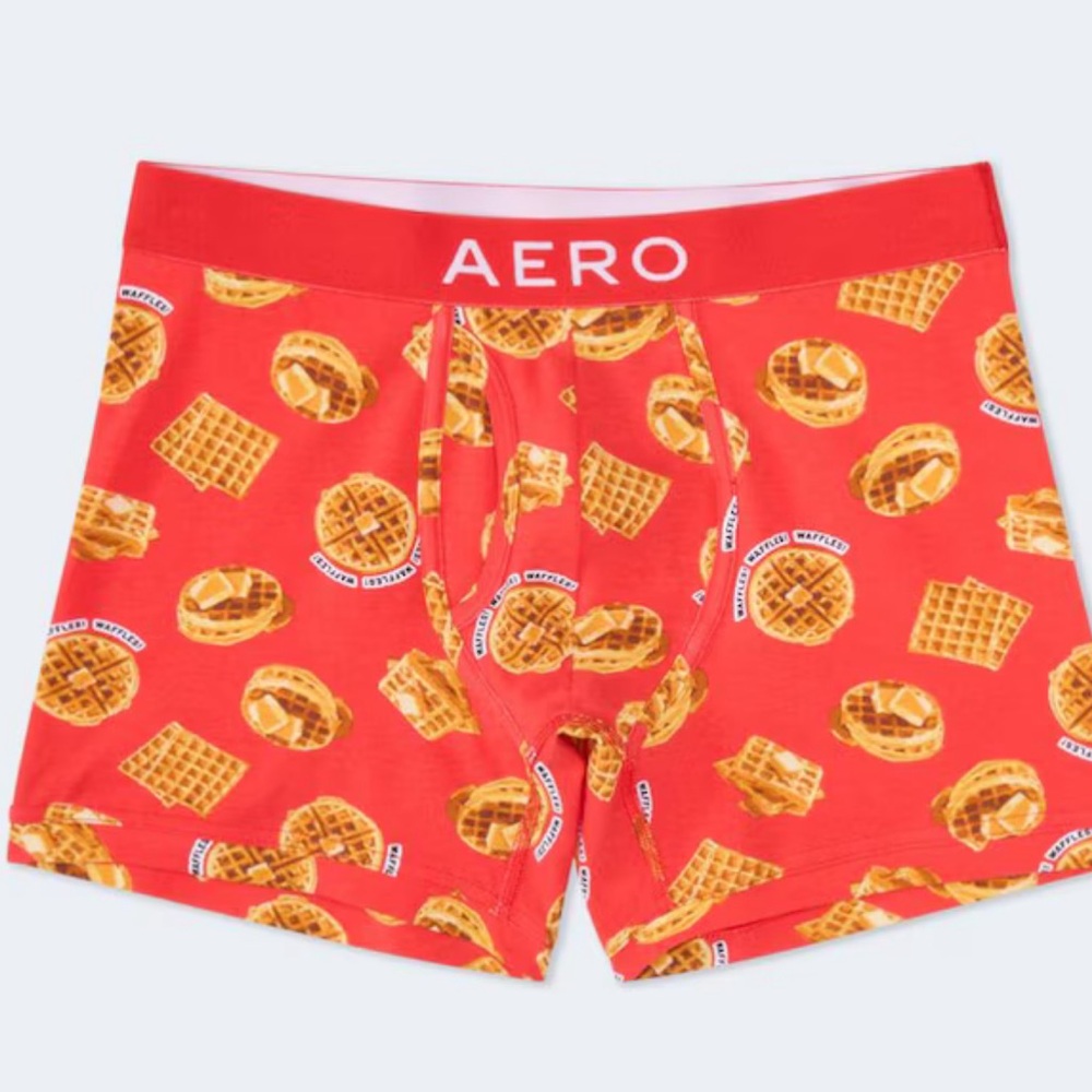 NEW Aeropostale Breakfast Waffles 4.5" Boxer Brief size: small